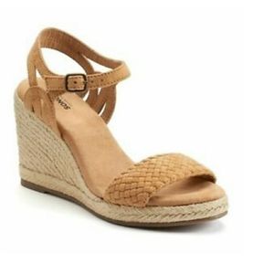 NEW Sonoma Espadrille Wedge Tan Sandals Womens Size 6.5/7